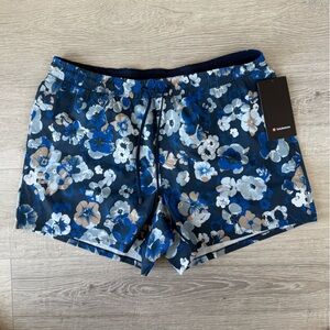 Floral Blue Mens Lulu Lemon Swim Shorts